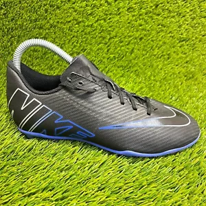 Nike Jr. Mercurial Vapor 15 Club FG Boys Size 5.5Y Black Running Soccer Cleats - Picture 1 of 10