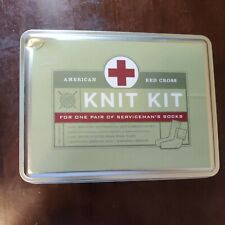 American Red Cross WWII KNIT KIT Serviceman's Wool Socks Tin - No Needles