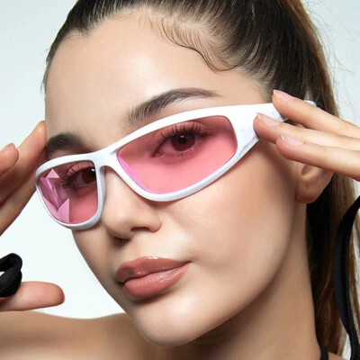 Gafas de sol retro para hombre y mujer moda años 2000 Y2K envolventes gafas de sombra Foto 1 de 4