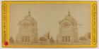PARIS FRANCE Église Saint-Augustin c1870 Photo Stereo Vintage Albumine P74L9n