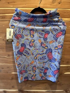 LuLaRoe Disney Cassie Style size Small Blue Skirt Mickey & Minnie New With Tags - Picture 1 of 5