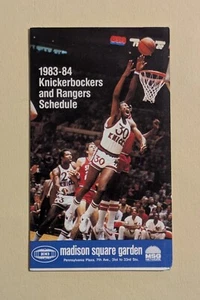 1983-84 Knicks & Rangers Pocket Schedule - MSG - Vintage 80's NBA & NHL New York - Picture 1 of 7