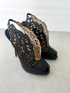 Christian Louboutin Markesling Size 40 Slingback Heels Shoes Pumps US Size 9 - Picture 1 of 21