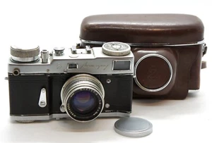 SOVIET SLR SPRING MOTOR CAMERA LENINGRAD + JUPITER 8 2/50 lens M39 - Picture 1 of 8