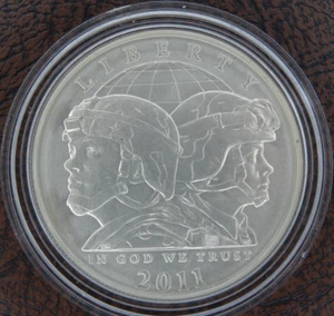 2011-S US Army Silver Dollar US Mint Commemorative $1 NO BOX - Picture 1 of 2