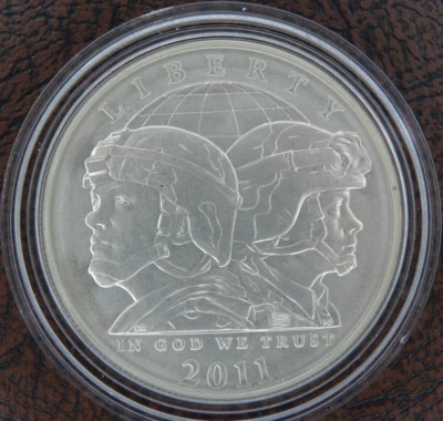 2011-S US Army Silver Dollar US Mint Commemorative $1 NO BOX - Image 1 of 2