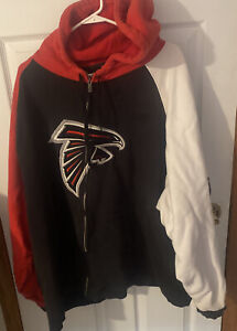 Vintage Reebok Atlanta Falcons Full Zip Hoodie Sweatshirt Men’s 4XL