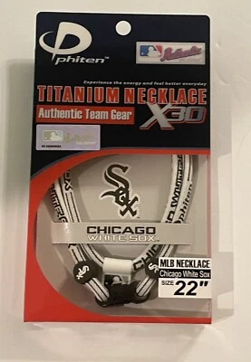 M Chicago White Sox Phiten Titanium Necklace X30 - 22” - NEW IN BOX - Image 1 of 2