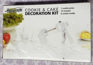 Kit de decoración de galletas y pasteles caseros - Prensa, 12 boquillas, 6 moldes - Nuevo - Imagen 1 de 4