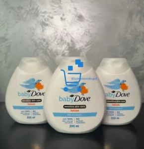 3 x 200 ml Dove Baby Lotion Rich Moisture For Sensitive Skin - Picture 1 of 2