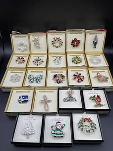 Nuevos en caja broches de alfileres navideños Dana Buchman - a tu elección compra más y ahorra - Imagen 1 de 29
