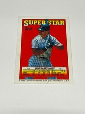 1988 Topps Super Star Don Mattingly Sticker Garbage Pail Kids Back Error M6-120
