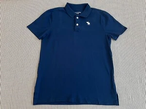 Abercrombie Kids Boys Youth Navy Short Sleeve Polo Size 15/16 (PRE-OWNED) - Picture 1 of 7