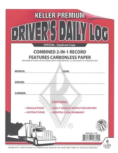 JJ Keller 8530 (705LD )2-In-1 Driver's Daily Log Book w/Detailed DVIR - Picture 1 of 3