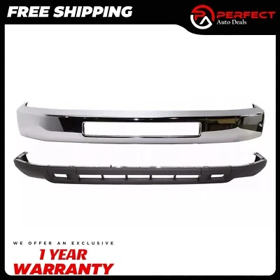 Nuevo parachoques delantero cromado + cenefa inferior para Ford E-150 E-250 E-350 E-450 2008-14 Foto 1 de 4