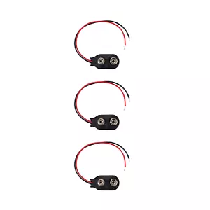 SpeedTek RC Snap-Type Battery Clip w/ Wire Leads for 9V Batteries (3) - Picture 1 of 1