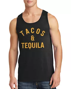 Top sin mangas para hombre Tacos & Tequila divertida amante de los tacos - Imagen 1 de 8