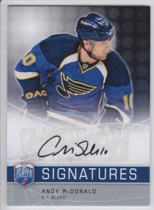 2008-09 UD BAP ANDY McDONALD AUTO SIGNATURES S-AM Be A Player Autograph Blues