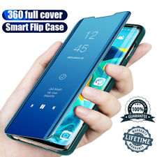 Für Huawei P20 P30 P40 Pro Lite Flip Case Leder Smart Spiegel Ansicht Ständer Abdeckung