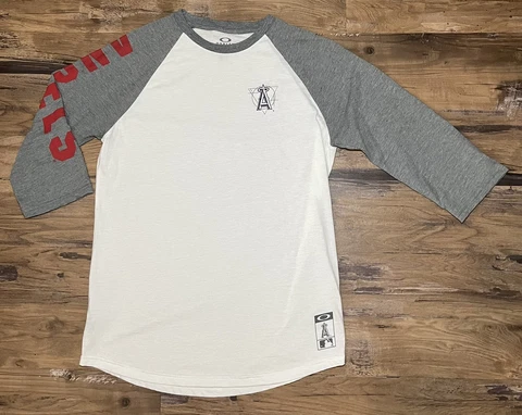 Oakley California Angels Baseball 3/4 Sleeve Pullover Shirt Size Medium Cover