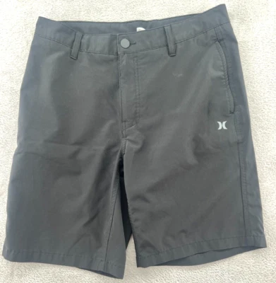 Pantalones Cortos Hurley Para Hombre Talla 32 Negros Chinos Secado Rápido Elastizados Playa Híbridos 9" Foto 1 de 4