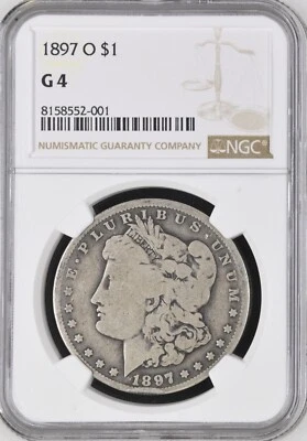 1897 O Morgan Silver Dollar $1 NGC G4 BX9-22 - Image 1 of 4