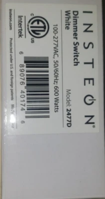INSTEON Model 2477D Dimmer (White) 15amps With Quick Guide NIB (SCE 30y25) - Image 1 of 4