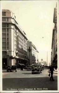 1938 BUENOS AIRES Argentinien Autos Car Cars Diagonal R. Saenz Pena Argentina - Picture 1 of 2