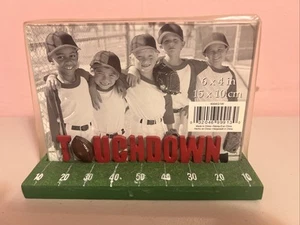 NEW 4” X 6” Standing Picture Frame Touchdown Football Theme Glass & Resin - Picture 1 of 5