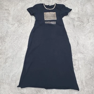 Nina Piccalino Boho Short Sleeve Long Maxi T Shirt Dress Women's Size 12 - Image 1 of 4