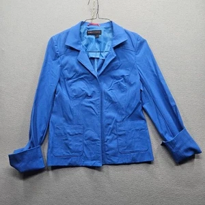 Abrigo Blazer Estilo Chaqueta Nina McLemore Para Mujer Talla Mediana Azul Manga Larga - Imagen 1 de 10