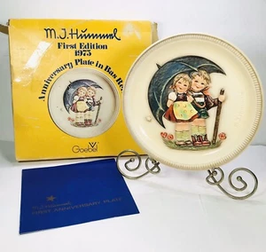 Hummel 1975 Erstausgabe Jubiläumsteller "Sturmwetter" Vintage mit Box - Bild 1 von 9