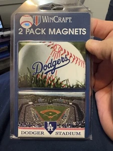 Los Angeles Dodgers Pack Of 2 Metal Magnets 🧲 2x3 MLB WINCRAFT - Picture 1 of 2