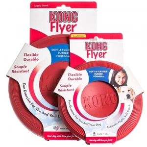 KONG Flyer Fun Dog Flying Frisbee Toy Non-Toxic Fetch safely Great for Teeth - Picture 1 of 18