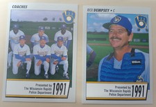 1991 Milwaukee Brewers Police Cards - Wisconsin Rapids Police Department