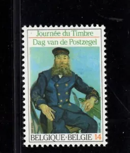 Belgien 1990 Briefmarke Tag Postbote Roulin Gemälde von Van Gogh Sc 1341 postfrisch - Bild 1 von 1