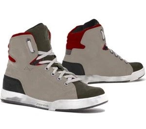 SCARPE STIVALI BOOTS MOTO IMPERMEABILI FORMA SWIFT DRY TAUPE MUD PELLE TG 45 - Foto 1 di 1