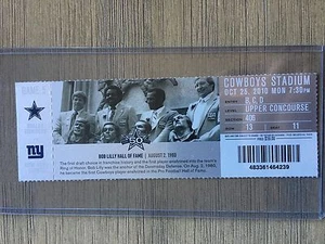 2010 Dallas Cowboys vs New York Giants Official NFL Ticket Stub 10/25/2010 - Picture 1 of 1