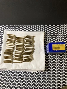 10-32 x 2" Solid Brass Flat Head Machine Screw Slotted Drive Quantity 75 - Picture 1 of 8