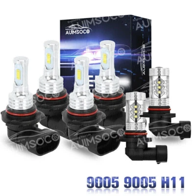 Kit combinado de faros LED + faros antiniebla 6000 k blanco para Chrysler 200 2016 2017 Foto 1 de 4