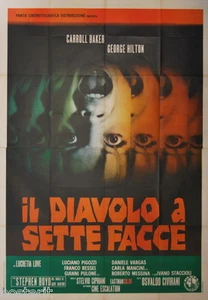 manifesto 4F film IL DIAVOLO A SETTE FACCE Carroll Baker George Hilton 1971 - Picture 1 of 1