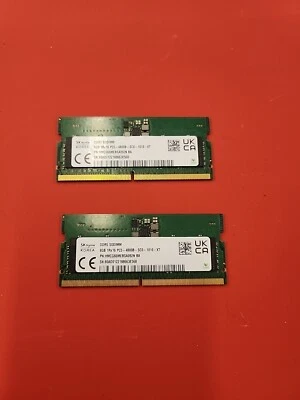 SK-Hynix 8GB DDR5 4800MHz SODIMM PC5-4800B-SC0 1Rx16 1.1V SO-DIMM aw61824a - Image 1 of 4