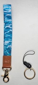 Wrist Lanyard for Keys, Wristlet Strap Keychain for Women Men Ocean Print - Picture 1 of 4