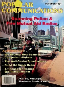 Popular Communications Magazine October 1994 Scanning Police & Fire Mutual Aid - Imagen 1 de 2