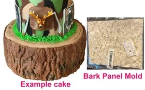 Silicone Panel Mold Bark Texture Wood Tree Stump Fondant Mat w Instructions NEW - Picture 1 of 2