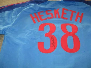 Montreal Expos Joe Hesketh signed Jersey W0COA - Picture 1 of 1
