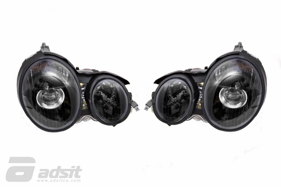 Nuevo conjunto de montaje de faros negros Mercedes-Benz 1996-1999 DEPO *2108200061 Foto 1 de 1