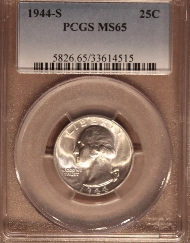 1944-S Washington Quarter - PCGS MS65 - #2302B - FREE SHIPPING Cover