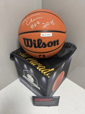 Maurice Cheeks HOF Signed Wilson NBA Basketball Hit Parade Becketts Auto 76ers - Image 1 of 3