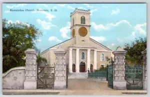 CARTOLINA 1910-2020 CHIESA KAWAIAHAO HONOLULUL TERRITORIO HAWAII ISOLA CURIO - Foto 1 di 2